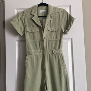 & Other Stories Organic Cotton Sage Green Jumpsuit!